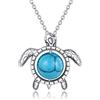 HUKKUN Collana con tartarughe in argento 925 Fidget Spinner catena tartaruga pendente per surfisti donna, Argento sterling