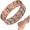 YRTUOP Bracciale Magnetico Uomo - Bracciali In Rame Magnetici Per Uomo,Gioiello Da Polso Per Energia Benefici Salute - Idee Regalo Compleanno