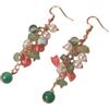Generico Orecchini Pendenti con Nappa Lunga In Pietra Di Cristallo Colorata per Donna, Orecchini Pendenti con Pietra Chakra In Avventurina Verde, Gioielli per Matrimoni, Feste E Vacanze.