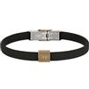 Breil, Bracciale Uomo in Acciaio, Silicone | Collezione BLACK DIAMOND, Bracciale, Dimensione 22,5 cm, Gioiello idee regalo uomo