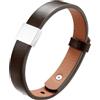 HUIANGLIYG Bracciale Cuoio Uomo,Braccialetti in Vera Pelle per Uomo e Donna, Classici, Fatti A Mano, in Pelle Bovina, con Possibilità di incisione, con Passanti, Braccialetti Regolabili di Lusso, R