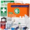 ONFARMA FARMA2 BIANCA CASSETTA PRONTO SOCCORSO Cassetta medica Completa di Croce adesiva e Cartello istruzioni di primo soccorso conforme DM 388 allegati 1 (per aziende con 3 o più lavoratori)