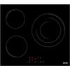 SVAN Placca di Induzione 60 cm 3 Zone, Vetro Nero, SI3603. 6680 W, Zona XL 28 cm, Controllo Touch, 9 Livelli di Potenza, Keep Warm, Timer 99 min, Blocco Bambini, Stop&Go