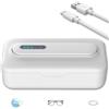 VEGOATY Scatola disinfettante UV: sterilizzatore per unghie con display digitale, rimovibile per l'uso con centro disinfettante UV per cellulare, maschere, occhiali, chiavi, ecc. (bianco)