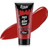 Erinde Trucco Rosso per Viso e Corpo da Donna, Alta Coprenza, Trucco in Crema Rosso per Viso, Alta Coprenza, Colore Intenso, Facile da Sfumare, Lavabile, per Halloween, Carnevale e Cosplay