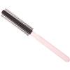 NIYANGLE Spazzola Mini Rotonda per Chioma, Plastica, Rosa, 1 Pezzo | Denti Distanziati e Spirale, Punta Arrotondata, Impugnatura Antiscivolo, per Frangia e Uso Quotidiano