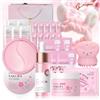 SunTaYon 27PCS Sakura Skincare Set, Kit per la Cura della Pelle Sakura per Ragazze | Skincare Sakura Skin Care con Tonico,Detergente,Crema, Patch Occhi,Maschera e Maschera per le Labbra,per Ragazze e Donne