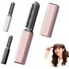 Generic Mini piastra per capelli per frangia, mini piastra senza fili, ricaricabile tramite USB di tipo C, portatile per viaggi, pettine termico compatto per ritocchi in movimento (oro rosa)