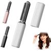Generic Mini piastra per capelli per frangia, mini piastra senza fili, ricaricabile tramite USB di tipo C, portatile per viaggi, pettine termico compatto per ritocchi in movimento (nero)
