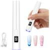 AOOHA Mini Lampada UV LED Unghie, Bianco Lampada Per Unghie Portatile Per Smalti Gel, DIY, Salone Di Casa, USB Ricaricabile E 2 Timer, Sciugatura Rapida, Strumento Per Manicure A Casa