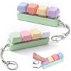 Wanmu 2pcs Fidget Tastiera Clicker Giocattolo 4 in 1 Clicky Cremoso Tastiera Fidget Cute Fidgets Mini Portachiavi Fidget Clickers Stress Relief Fidgets Regali per Adulti Lavoro Viaggi Passa il Tempo