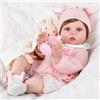 Tudofttg Bambole Reborn Femmina 55 cm 22 Pollici Silicone Morbido Vinile Realtà Neonatale Toddler Bambole Reborn originali Doll Simulazione Bello Ragazza Regalo di Natale