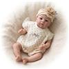 MineeQu- Bambola Femmina Reborn Realistica Neonato 48 cm Corpo Morbido | Neonata Prematura Morbida Con Occhi Aperti E Arti In Vinile, Regalo Di Compleanno E Natale Per Bambini 3+