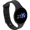 Brrnoo Orologio per bambini Orologio digitale Orologio sportivo impermeabile Orologio LED antigraffio per uomo e donna (nero)