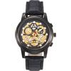 Generic Orologio meccanico - Orologio da polso da uomo | Cinturino in pelle da uomo con datario | Orologi automatici da uomo | Orologi da polso | Accessori alla moda Orologio da polso per abiti formali e