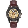 Generic Orologio meccanico - Orologio da polso da uomo | Cinturino in pelle da uomo con datario | Orologi automatici da uomo | Orologi da polso | Accessori alla moda Orologio da polso per abiti formali e