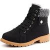 DAKEHOSI Stivali Donna Invernali Stivaletti Scarpe da Neve | Foderati Caldi Stivaletti Stringati Grosso Stivaletti da Neve Caldo Antiscivolo