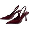 Surwin Slingback a Punta Donna 8cm Tacco a Punta | Pumps Tacco a Spillo EU 35-43 Décolleté Donna Eleganti Sandali Moda con Fibbia Regolabile per Feste Dress Matrimonio Lavoro