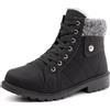 DAKEHOSI Stivali Donna Invernali Stivaletti Scarpe da Neve | Foderati Caldi Stivaletti Stringati Grosso Stivaletti da Neve Caldo Antiscivolo