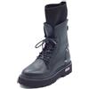 Cult CLW482800 Slash Black Anfibi per Donna in Pelle Nera con Lacci