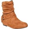 Generic Corti Stivali Donna Invernali Stivaletti Slouchy Suede Vintage Biker Boot | Caldo Comode Chelsea Tacco Piatto Blocco Fibbia Caviglia Autunno Outdoor Feste Elegante Women Scamosciata Loafers Scarpe