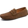 ticticlily Mocassini Uomo Pelle Scamosciata Penny Mocassini Slip On Loafers Morbidi Comfort Scarpe da Guida Pantofole