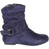 Generic Corti Stivali Donna Invernali Stivaletti Slouchy Suede Vintage Biker Boot | Caldo Comode Chelsea Tacco Piatto Blocco Fibbia Caviglia Autunno Outdoor Feste Elegante Women Scamosciata Loafers Scarpe