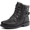 DAKEHOSI Stivali Donna Invernali Stivaletti Scarpe da Neve | Foderati Caldi Stivaletti Stringati Grosso Stivaletti da Neve Caldo Antiscivolo