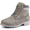 DAKEHOSI Stivali Donna Invernali Stivaletti Scarpe da Neve | Foderati Caldi Stivaletti Stringati Grosso Stivaletti da Neve Caldo Antiscivolo