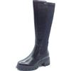 Valleverde 47405 Vitello Nero Stivali per Donna in Pelle e Tessuto Nero con Tacco