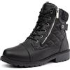 DAKEHOSI Stivali Donna Invernali Stivaletti Scarpe da Neve | Foderati Caldi Stivaletti Stringati Grosso Stivaletti da Neve Caldo Antiscivolo