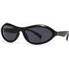 ETETGVG Occhiali da sole punk Cat Eye da donna di lusso vintage con montatura piccola ovale occhiali da sole per signore Steampunk Eyewear