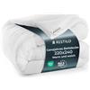RESTILO DecoKing Piumino 220 x 240 cm, Piumone Leggero per Letto Matrimoniale, Trapunta in Microfibra per Tutte le Stagioni, 100% Imbottitura in Fibra Cava, Oeko-Tex Standard 100, Bianco, Inez