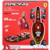 Burago Bburago - Model Kit Ferrari SF-25 #44 Hamilton 1:18 con Casco, 14+ Anni | Replica F1 da Montare con Basetta Espositiva, Licenza Ufficiale Ferrari, Modellino Diecast 61 Pezzi Hamilton #44