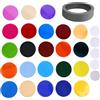Culnflun Set di 24 filtri in gel colorato per flash superiore tondo con protezione in silicone (Grigio)