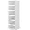 Generico BDIT Accessori Scarpiera Salvaspazio Verticale Bianca a 6 Scomparti, Mobile Portascarpe con Sportelli Trasparenti, Organizer Slim per Ingresso Camera e Corridoio, 105 x 25,5 x 34,5 cm