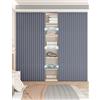 Aeovot Tenda per Cabina Armadio Aperto, Tenda Antipolvere per Scaffale Personalizzata, Tende Scorrevoli per Armadietti Cucina Scarpiera Libreria con Guide di Scorrimento Autoadesive(Blu)