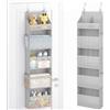 Lifewit Organizer da porta a 5 livelli da appendere per pannolini e peluche, grande organizer da appendere con 4 tasche in rete, scaffale stabile per camera dei bambini, guardaroba, dispensa, 136,5 cm