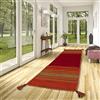 Pergamon Navarro Corridoio Rosso Arancione - Tappeto Kilim tessuto a mano in 100 % cotone, design tradizionale, resistente e facile da pulire, ideale per corridoi, soggiorno e ingresso, tappeto senza tempo