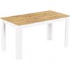 GOKHOMX Tavolo da pranzo in legno, 140 x 70 cm, tavolo da cucina per 6 | Tavolo da pranzo rettangolare, in legno, per sala da pranzo, cucina, ristorante, soggiorno, stile industriale