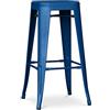 Iconik Interior Industrial Style - Sgabello da bar, design industriale - 76 cm - Nuova edizione - Stylix blu scuro