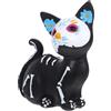 UPKOCH Figura Di Gatto Giorno Dei Morti Figura Di Cane Dei Morti Statua Di Cane Di Halloween Teschi Di Zucchero Scultura Animale Figura Di Scheletro Raccapricciante