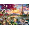 DAERLE Paesaggio Urbano 5D Diamond Painting Kit Completo, Paesaggio Pittura Diamante Bambini DIY Strass Ricamo a Punto Croce Decorazione per Casa 40x30cm
