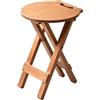 Generic Sgabello da bar pieghevole in bambù senza schienale con manico, sgabello pieghevole portatile ad altezza bancone sedia alta for la colazione in cucina domestica(45cm/18in)