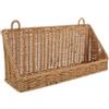iplusmile Cestino Portaoggetti in Plastica Rattan da Parete, 35 CM | Design Sospeso per Porta Dispensa, Effetto Intrecciato Khaki, Adatto a Case in Affitto e Boho