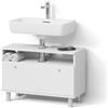 Livinity Mobile sotto lavabo Fucino, Bianco 80.2 x 54 cm | 1 Cassetto · Apertura per sifone · Per accessori da bagno · Spazio aperto & chiuso · Organizzazione ordinata