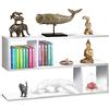 BAKAJI Libreria Bassa Scaffale 5 Ripiani in Legno Melaminico Design Moderno per Soggiorno Salotto Casa o Ufficio Dimensione 80 x 20 x 50,5 cm (Bianco)