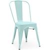 Iconik Interior Industrial Style Sedia da pranzo - Design industriale - Acciaio - Opaco - Nuova edizione -Stylix Aquamarine
