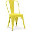 Iconik Interior Industrial Style Sedia da pranzo - Design industriale - Acciaio - Opaco - Nuova edizione -Stylix Giallo