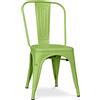 Iconik Interior Industrial Style - Sedia da pranzo - Design industriale - Acciaio - Opaco - Nuova edizione - Stylix Verde chiaro